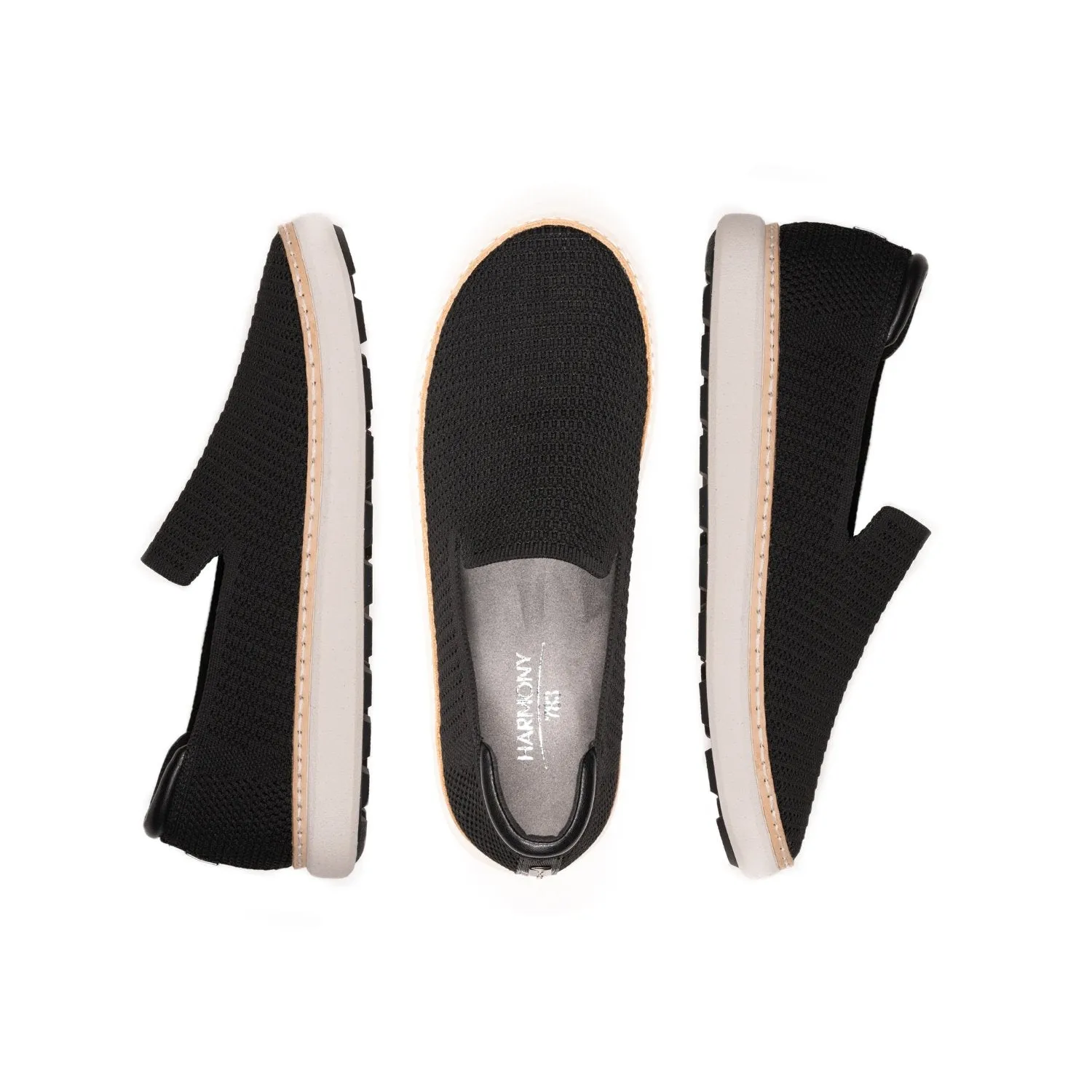 Grounding Slip-On • Black & White Bamboo Knit