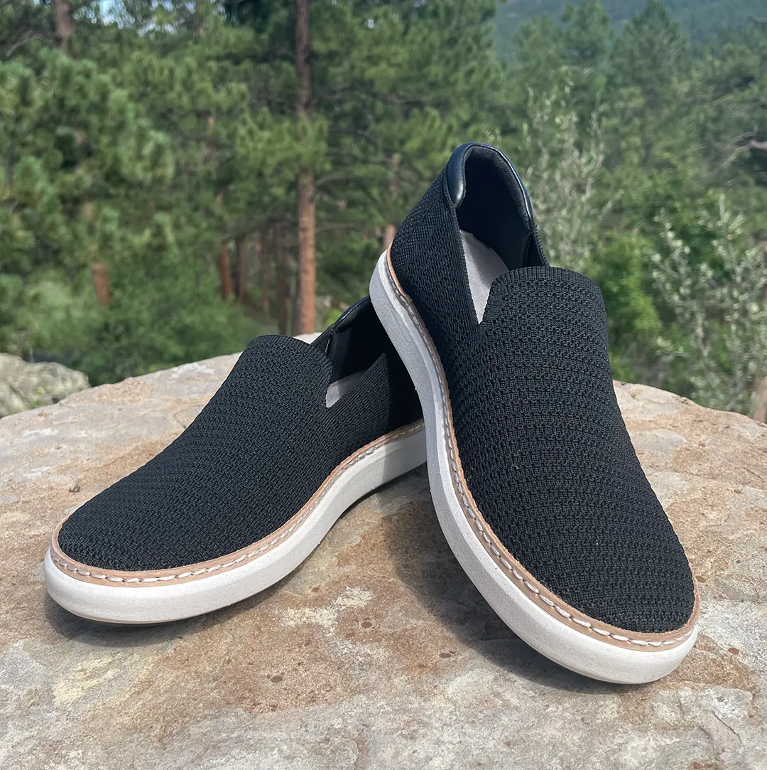 Grounding Slip-On • Black & White Bamboo Knit