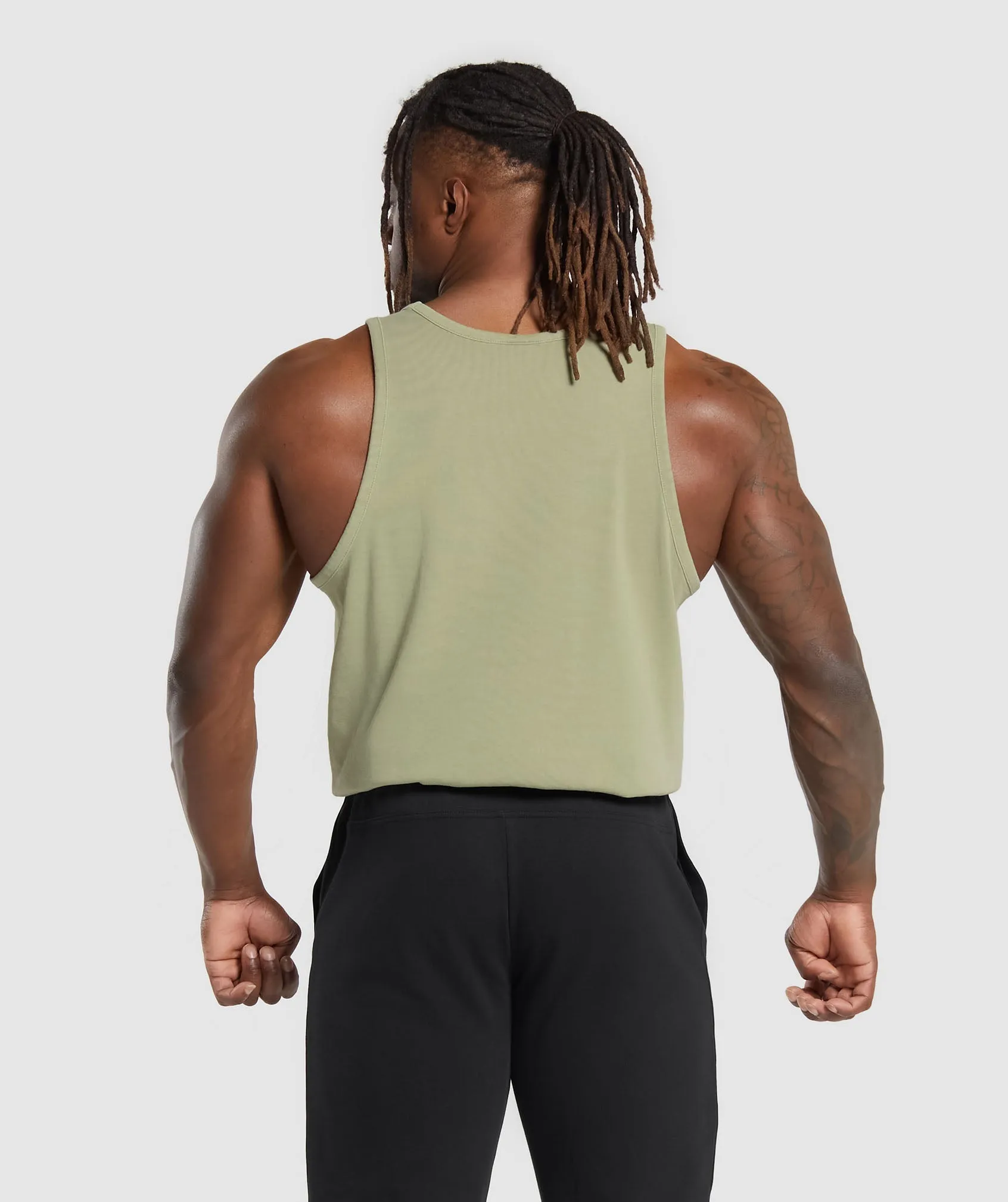 Gymshark Premium Legacy Tank - Natural Sage Green