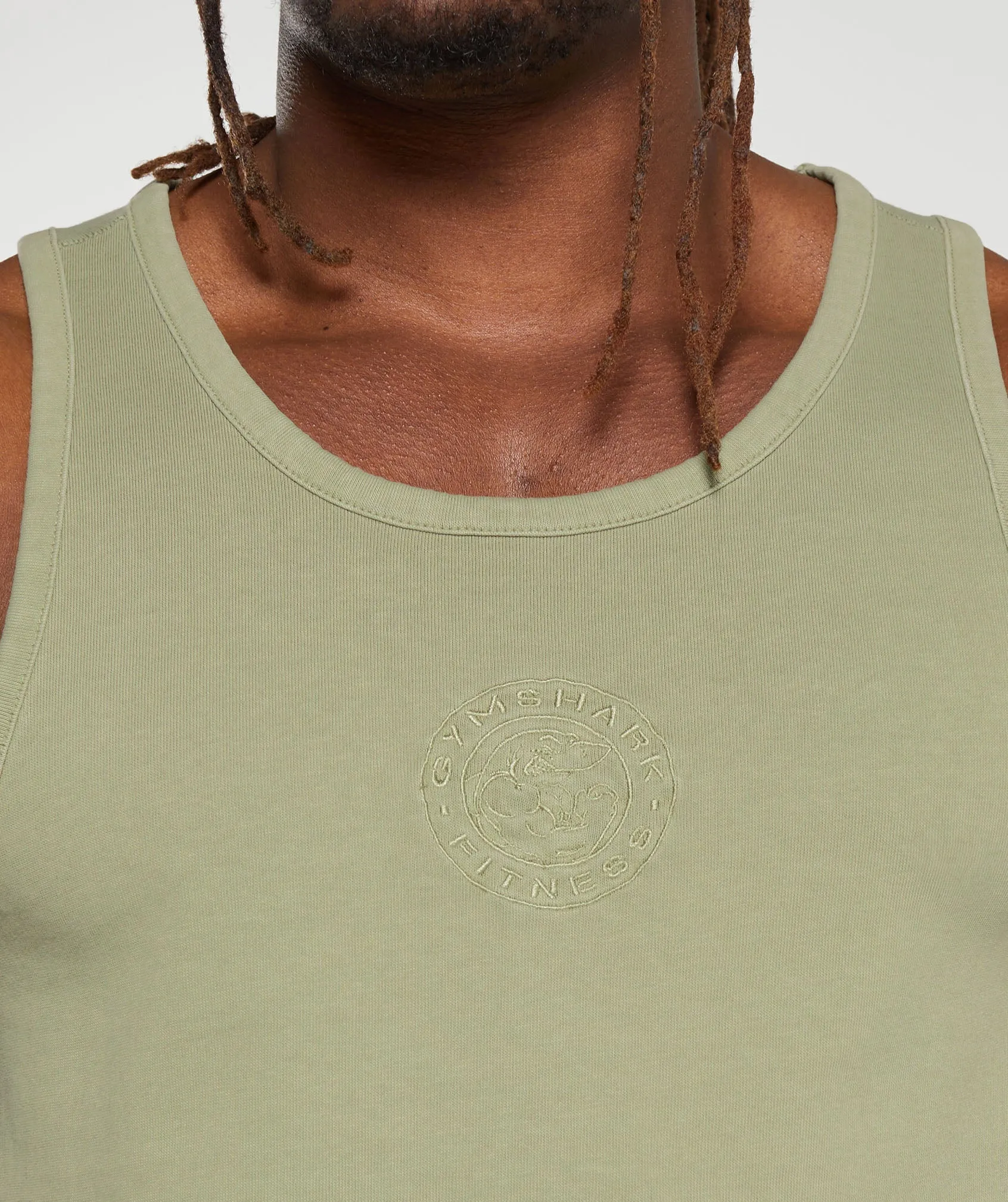 Gymshark Premium Legacy Tank - Natural Sage Green