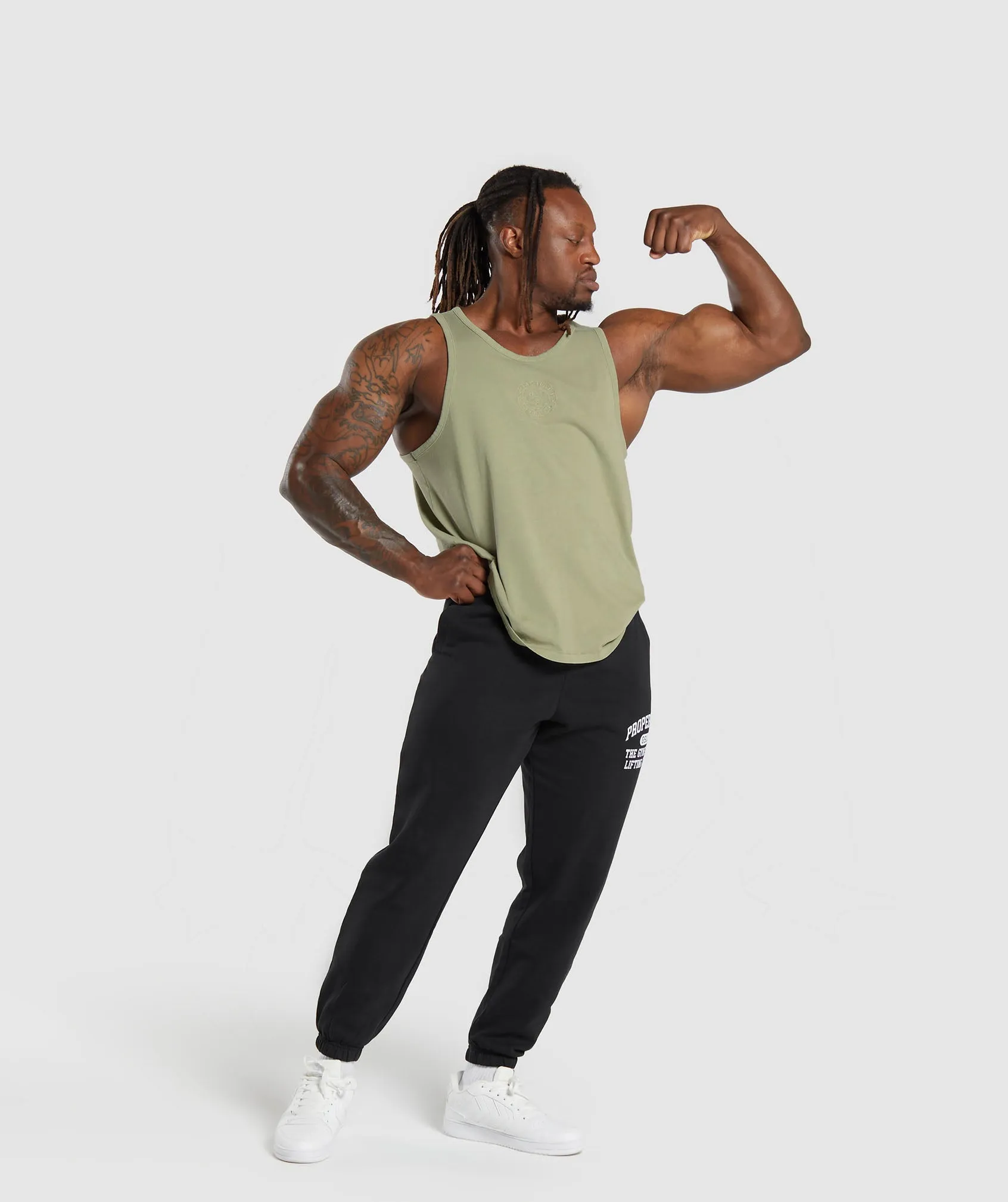 Gymshark Premium Legacy Tank - Natural Sage Green