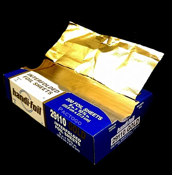 Handi-Foil 9" x 10.75" Gold Pop-Up Foil Sheets 12 x 200/CS