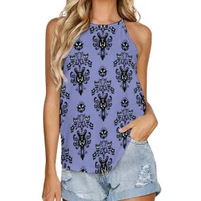 Haunted Mansion Wallpaper Women's Round-Neck Vest Tank Top