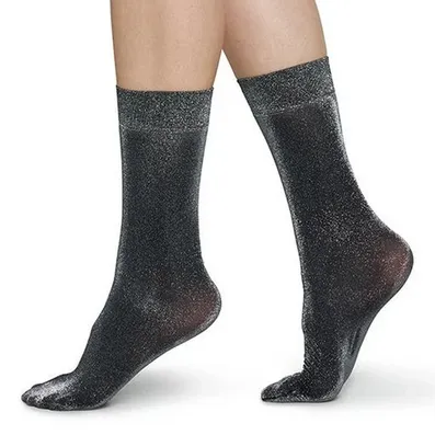 INES Shimmery Socks Black