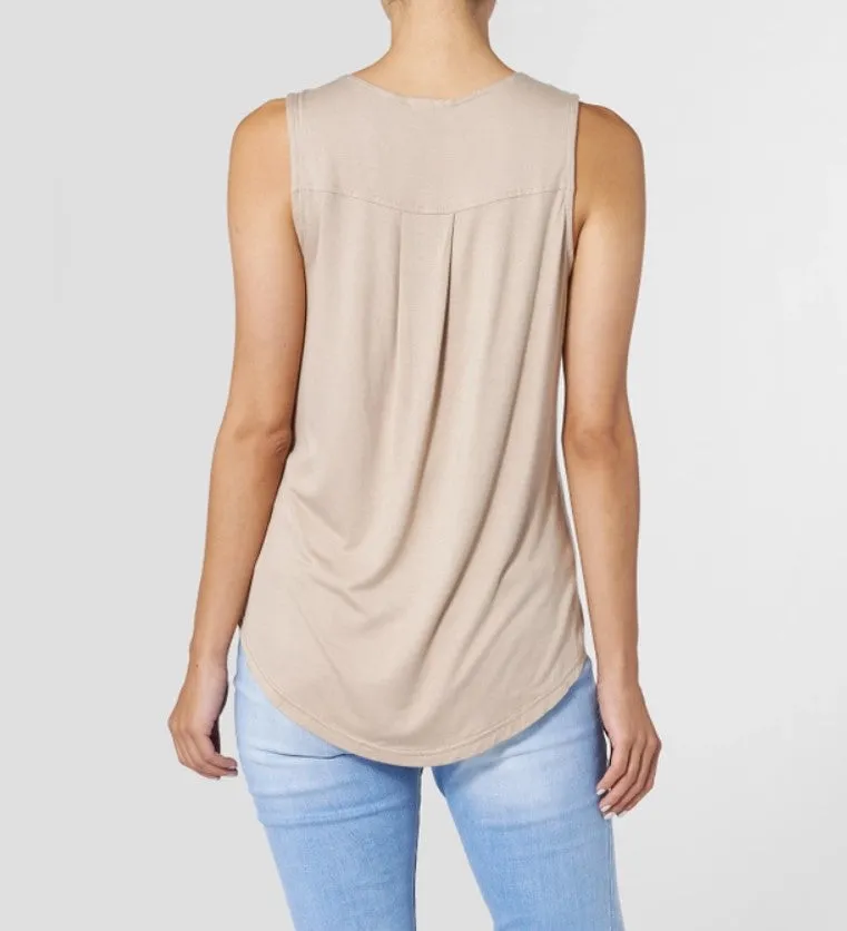 Isolde Pleat Back Tank Top- 5 Colors!