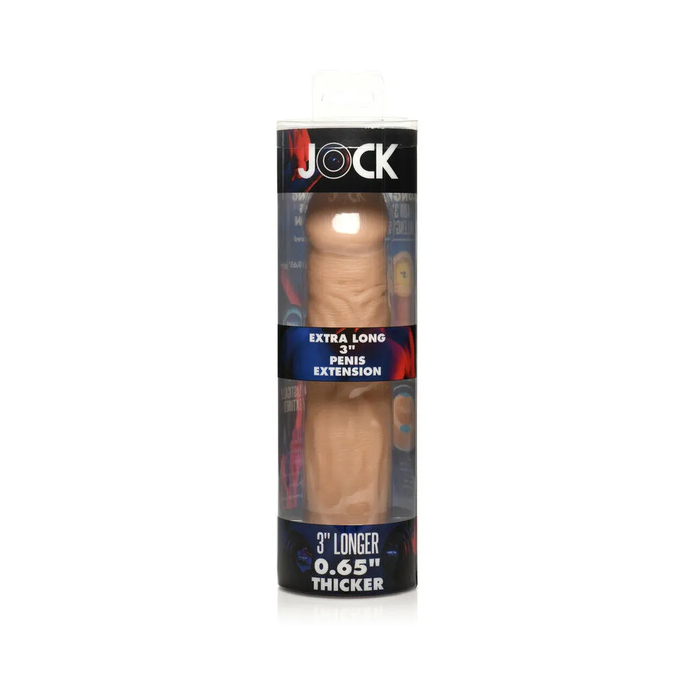 Jock Extra Long Penis Extension Sleeve 3 in. Light