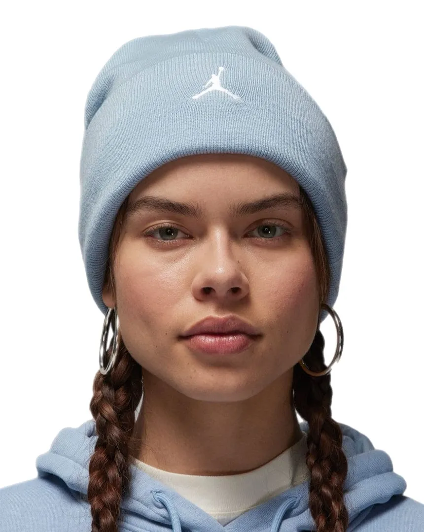 Jordan Peak Essential Beanie - Blue Grey / White