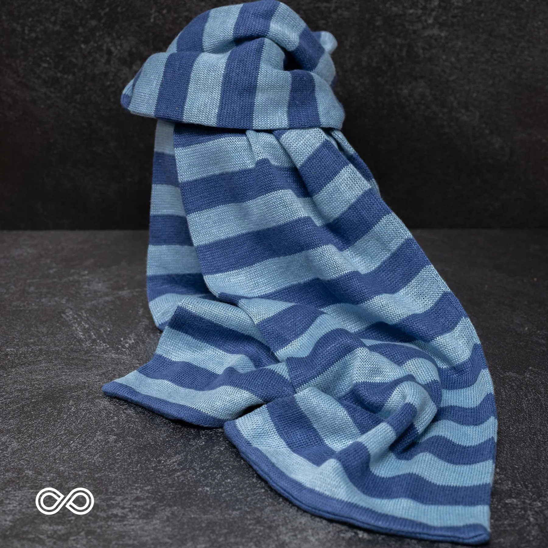 KENSINGTON Striped 100% Organic Hemp Knit Scarf