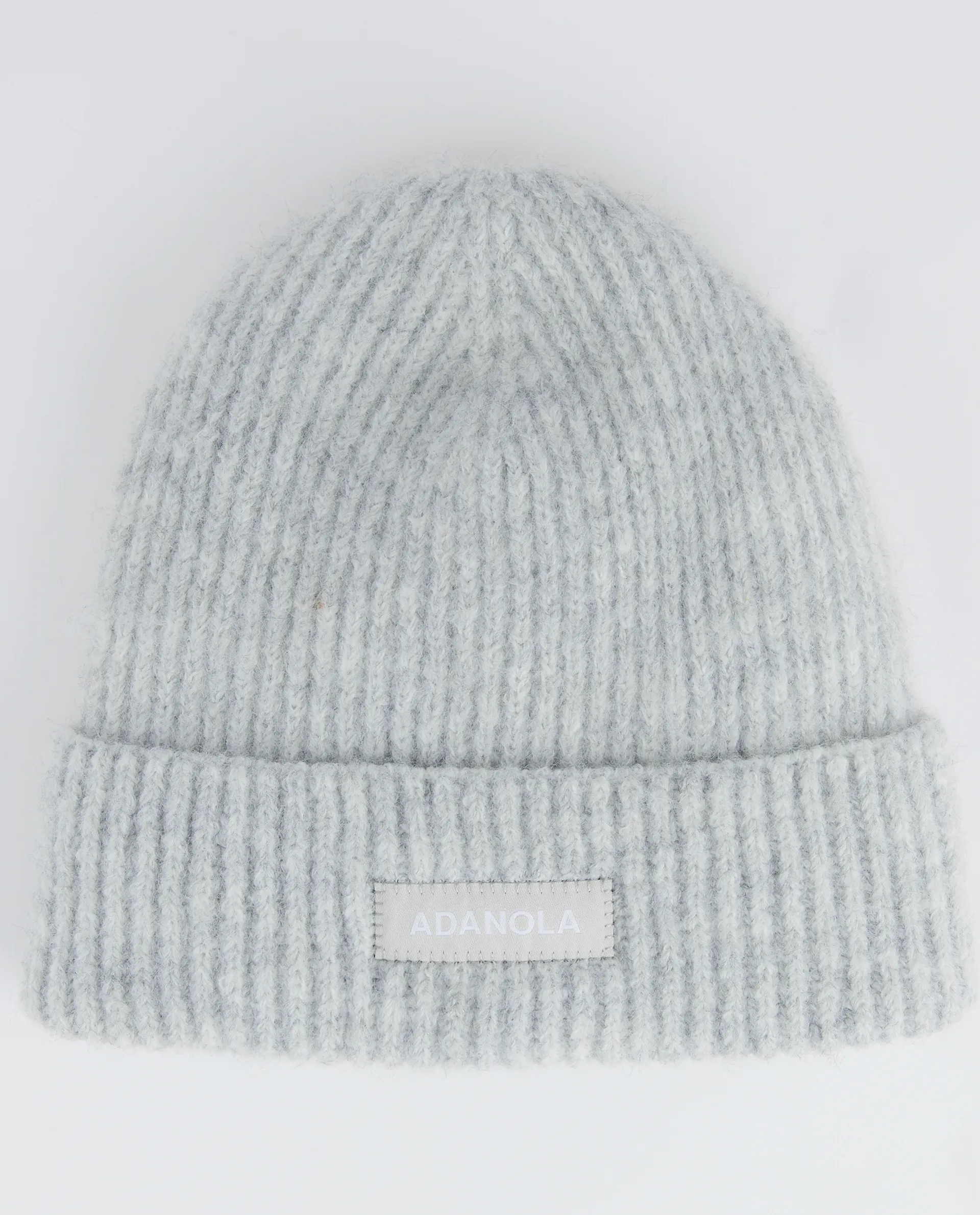 Knit Beanie - Light Grey Melange