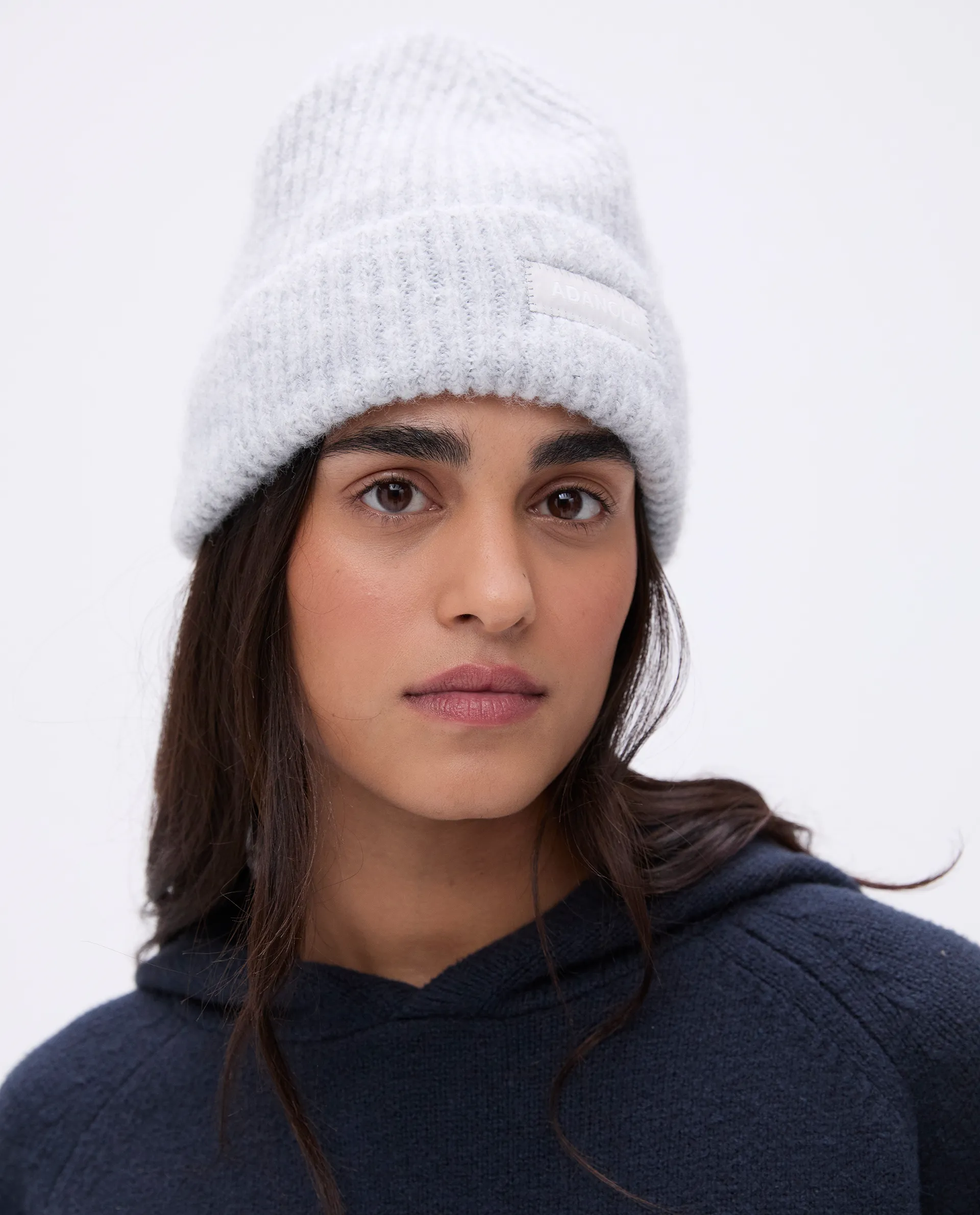 Knit Beanie - Light Grey Melange