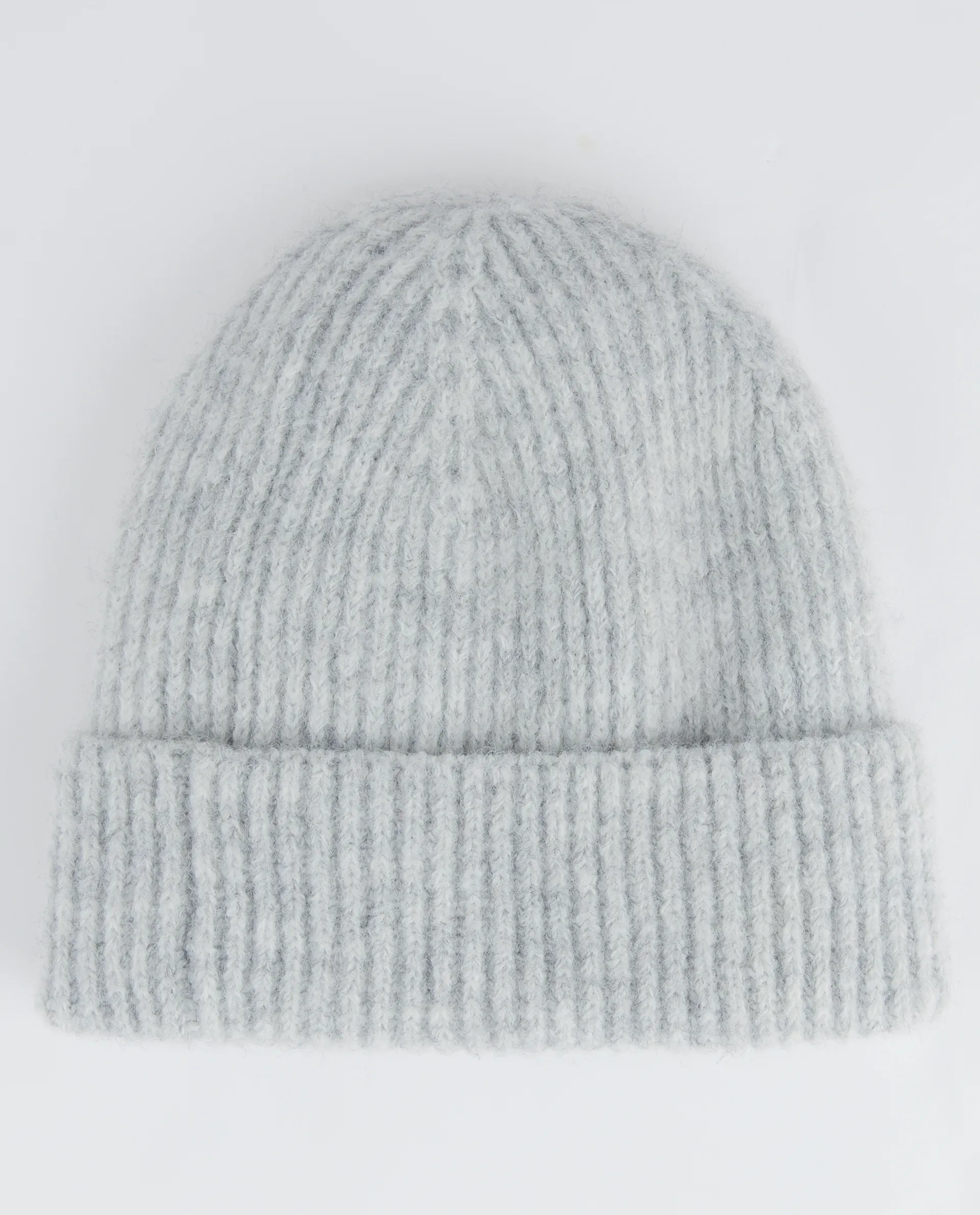 Knit Beanie - Light Grey Melange