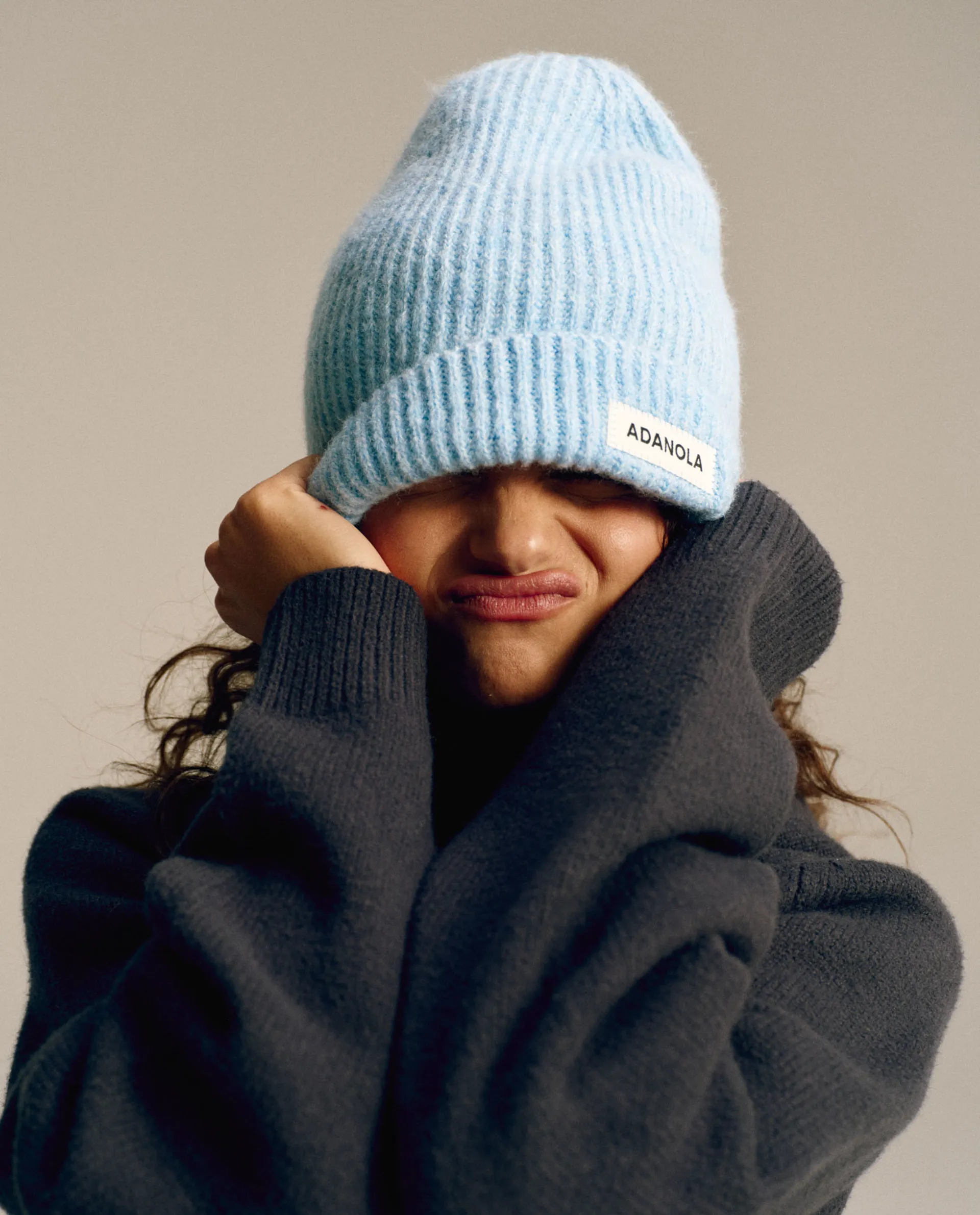 Knit Beanie - Powder Blue