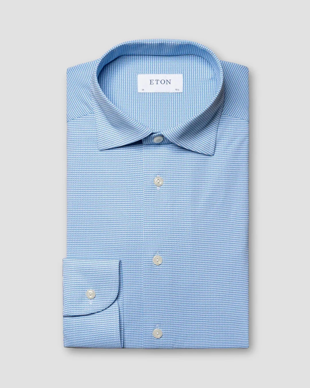 Light Blue Four-Way Stretch Slim Fit Shirt - ETON