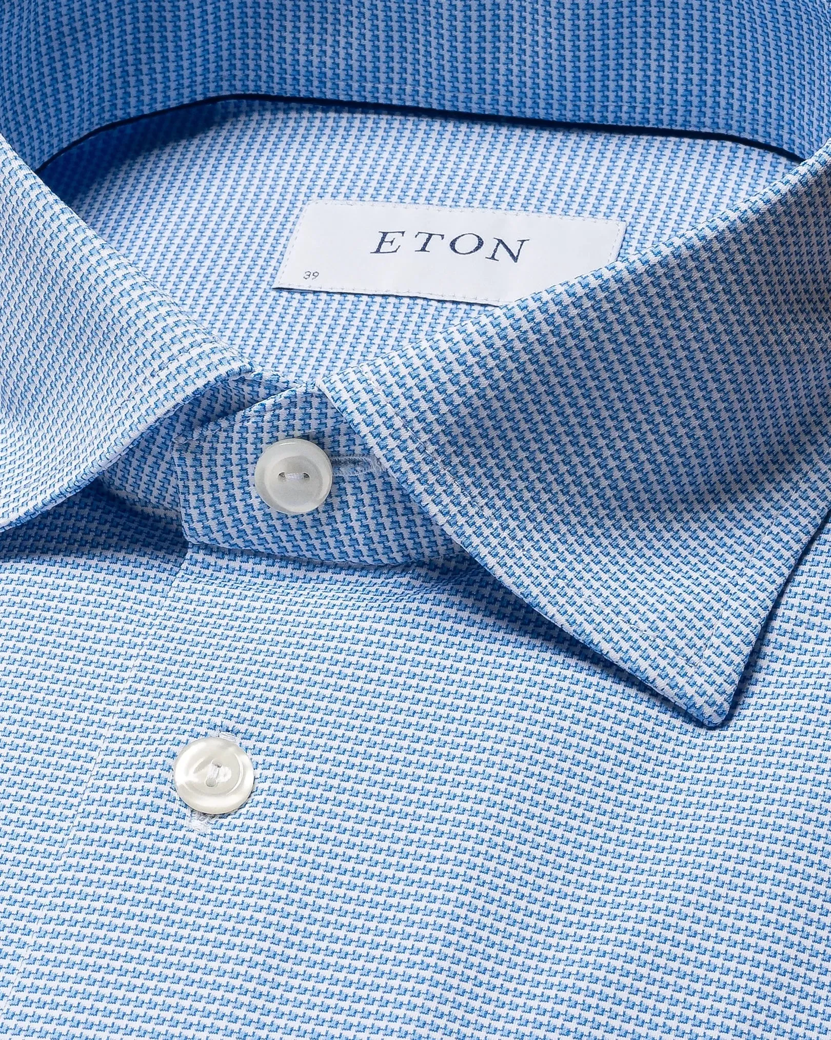 Light Blue Four-Way Stretch Slim Fit Shirt - ETON