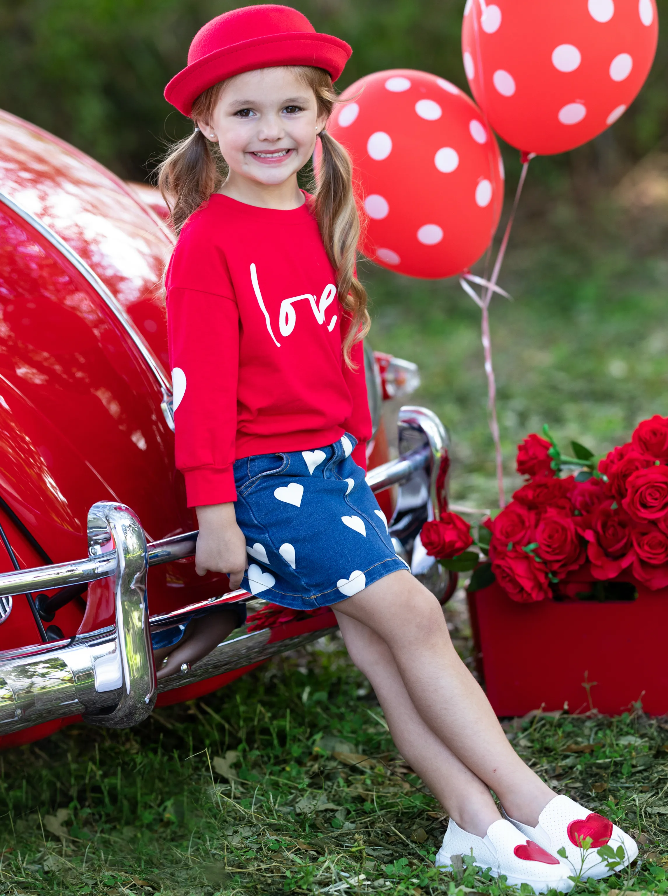 Little Love Denim Skirt Set