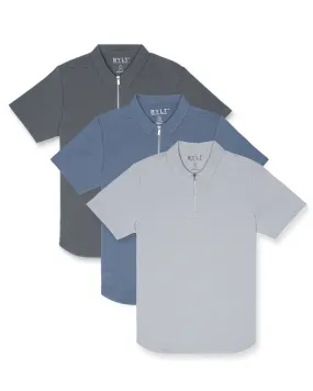 LUX Zip Polo - Custom 3 Pack