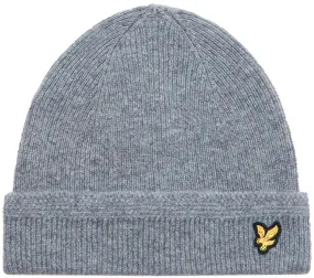 Lyle and Scott Accessories Racked Rib Beanie Mid Grey Marl