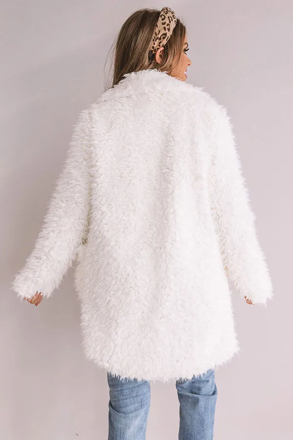 Manhattan Chic Teddy Coat in Ivory