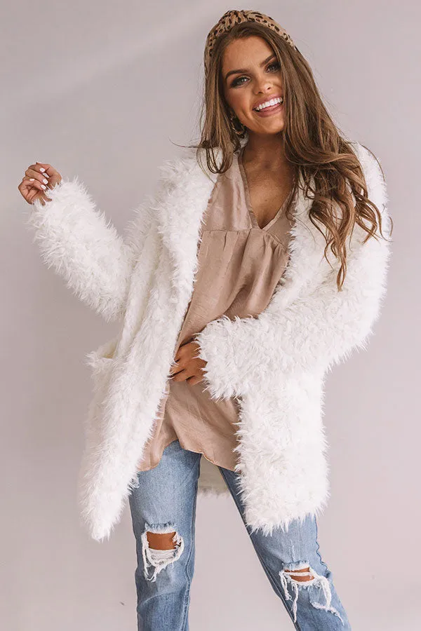 Manhattan Chic Teddy Coat in Ivory