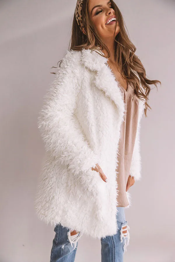 Manhattan Chic Teddy Coat in Ivory