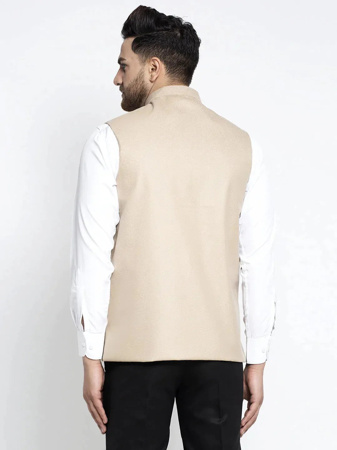 Men'S Beige Nehru Jacket