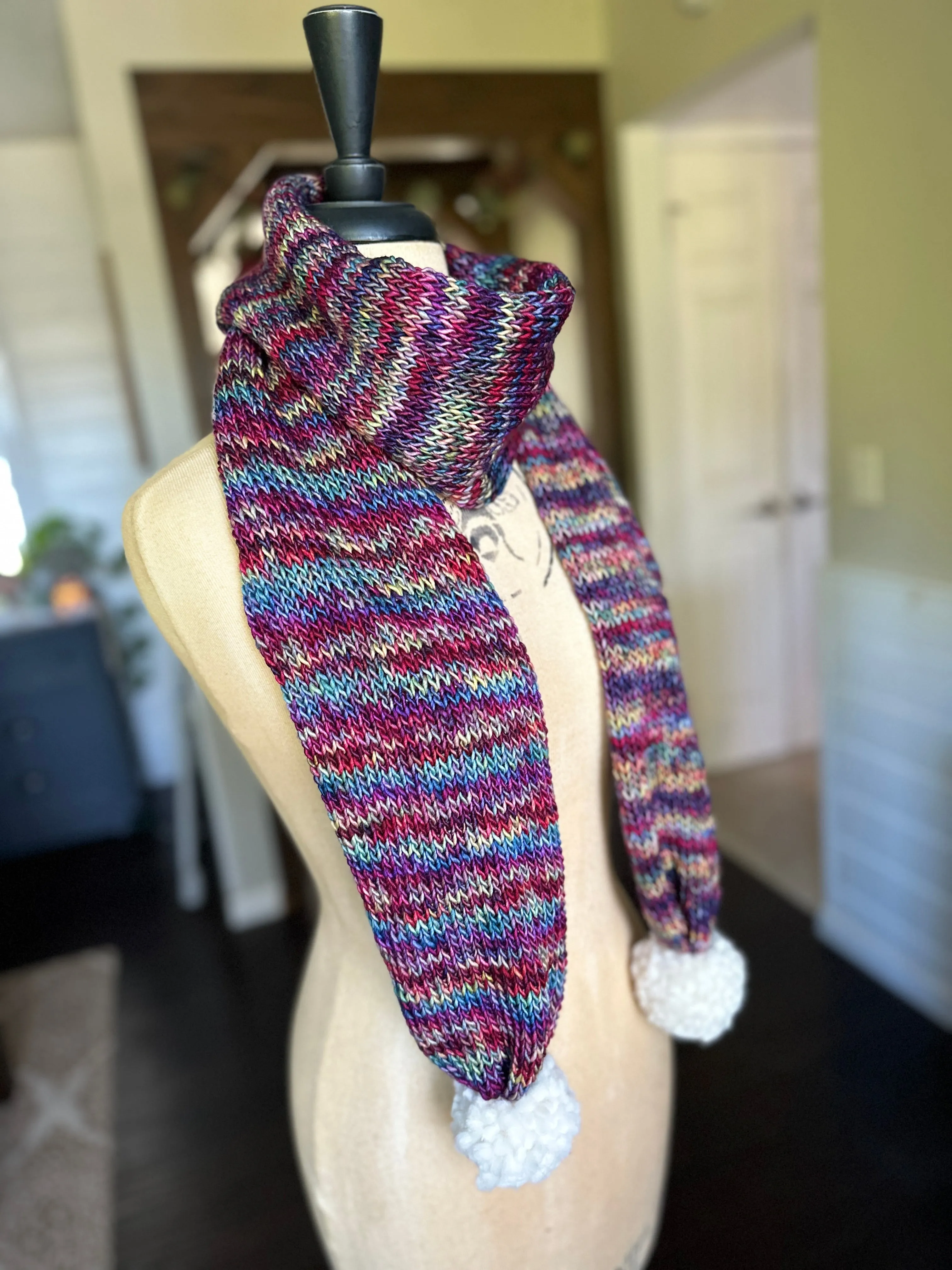 Merino wool knit scarf