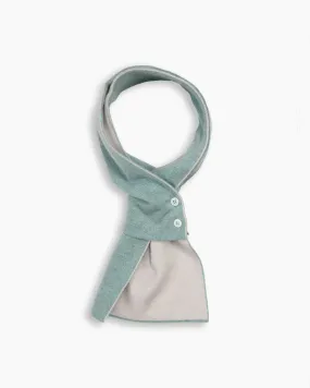 Mint & White Cashmere Mini Scarf