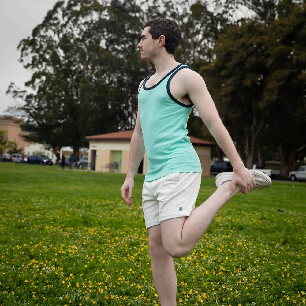 Mint Green Tri-Blend Varsity Tank Top