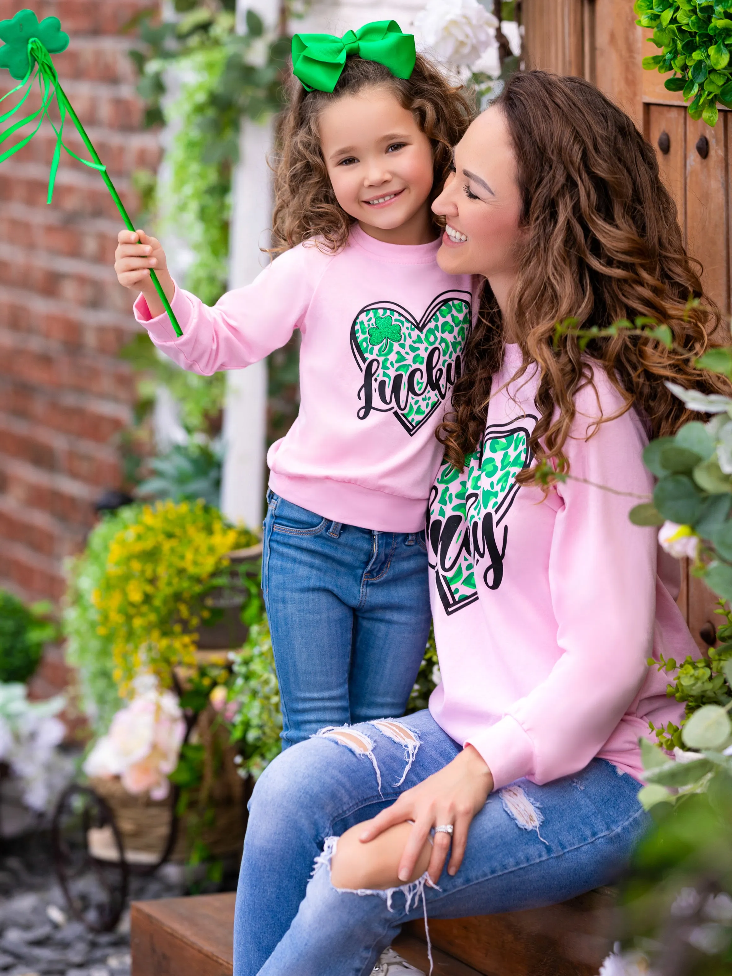 Mommy and Me Luckiest Hearts Top