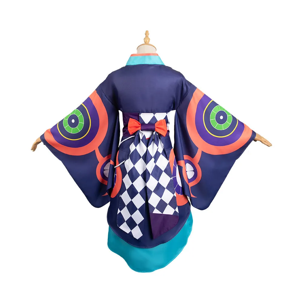 Mononoke Kusuriuri Medicine Seller Blue Kimono Party Carnival Halloween Cosplay Costume