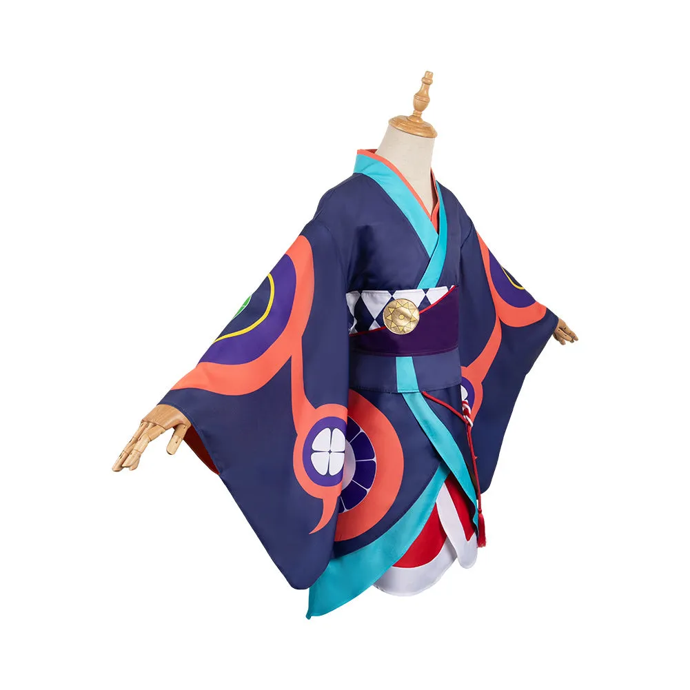 Mononoke Kusuriuri Medicine Seller Blue Kimono Party Carnival Halloween Cosplay Costume