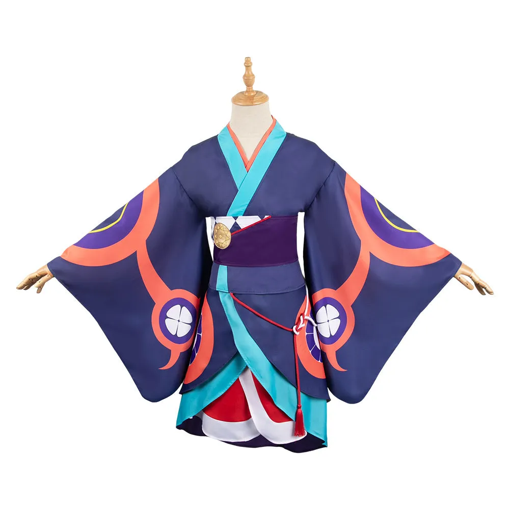 Mononoke Kusuriuri Medicine Seller Blue Kimono Party Carnival Halloween Cosplay Costume