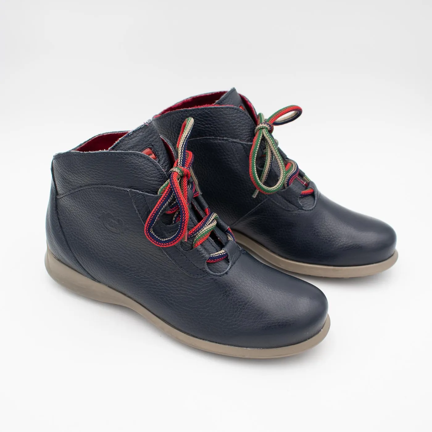 Navy Lace up Ankle Boot: Jose Saenz RURAL