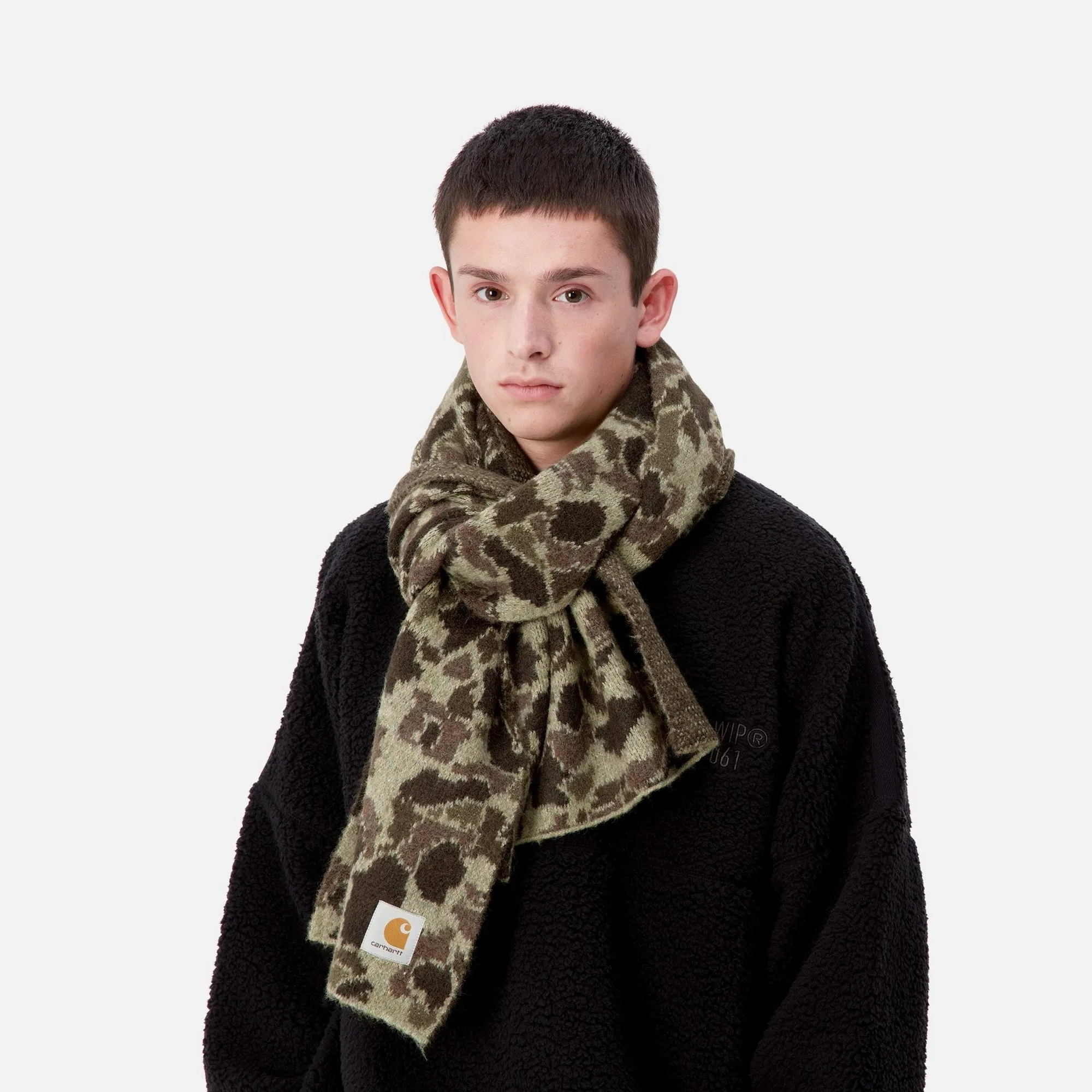 Palmer Scarf | Green Camo Duck Jacquard