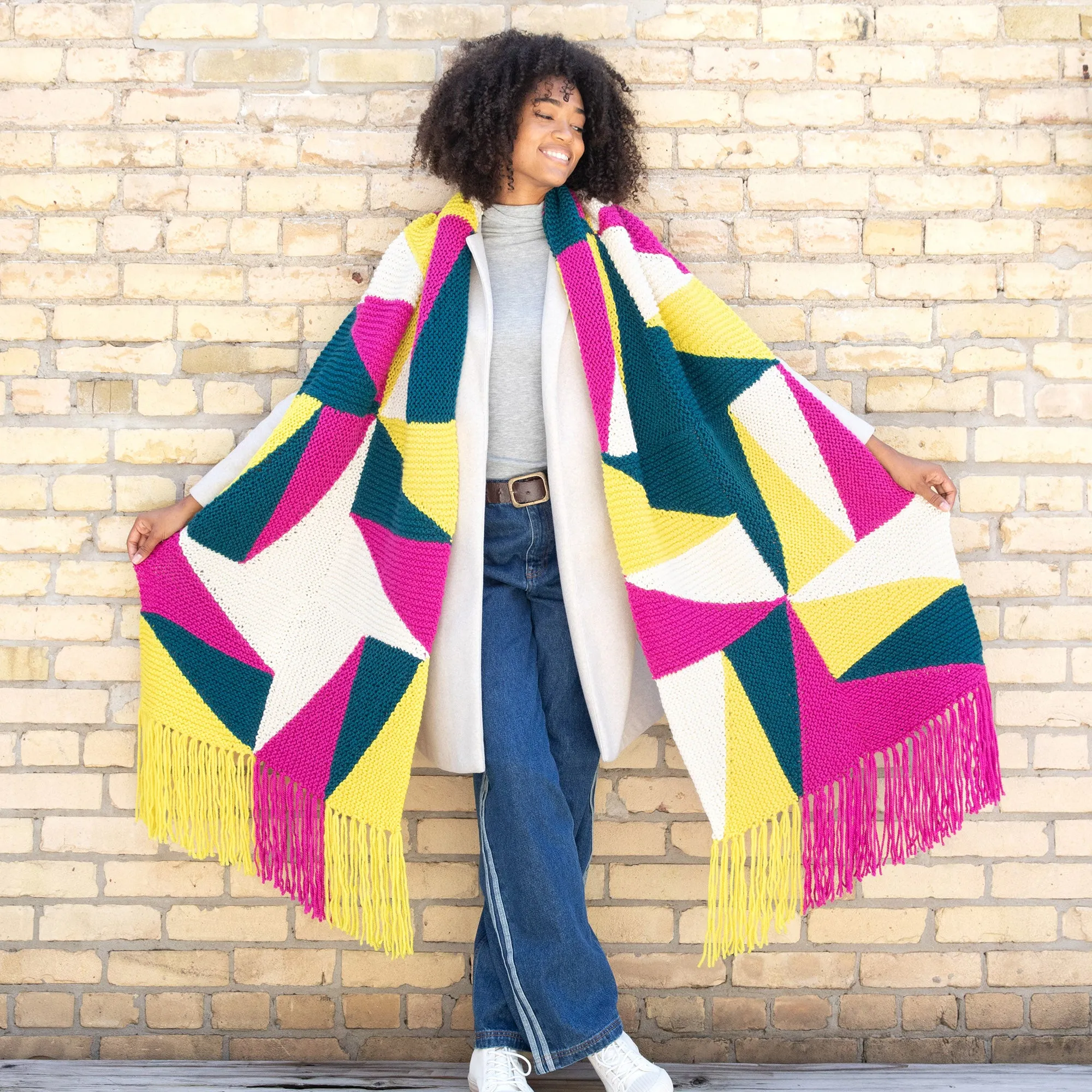 Patons Prism Paradise Knit Blanket Scarf