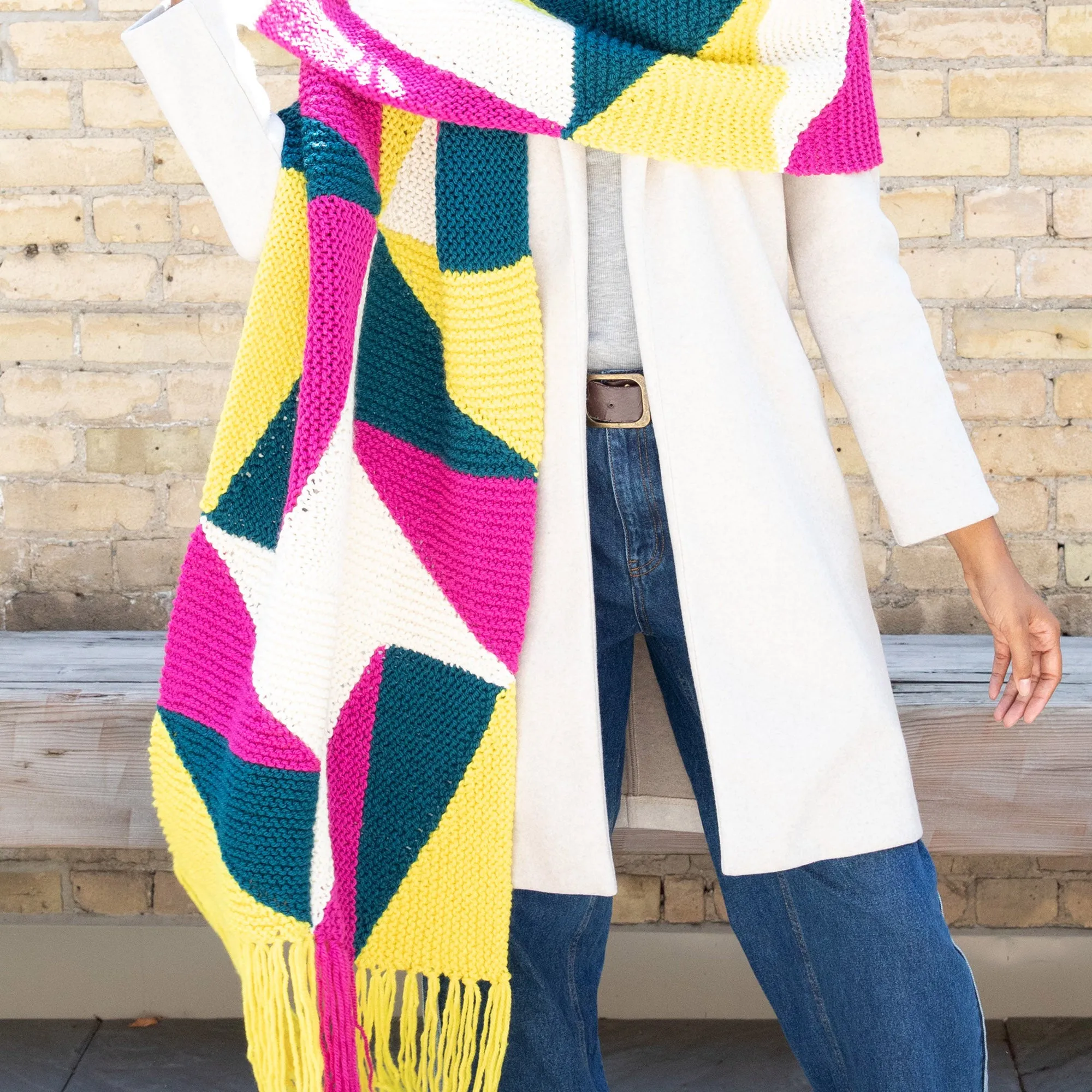 Patons Prism Paradise Knit Blanket Scarf