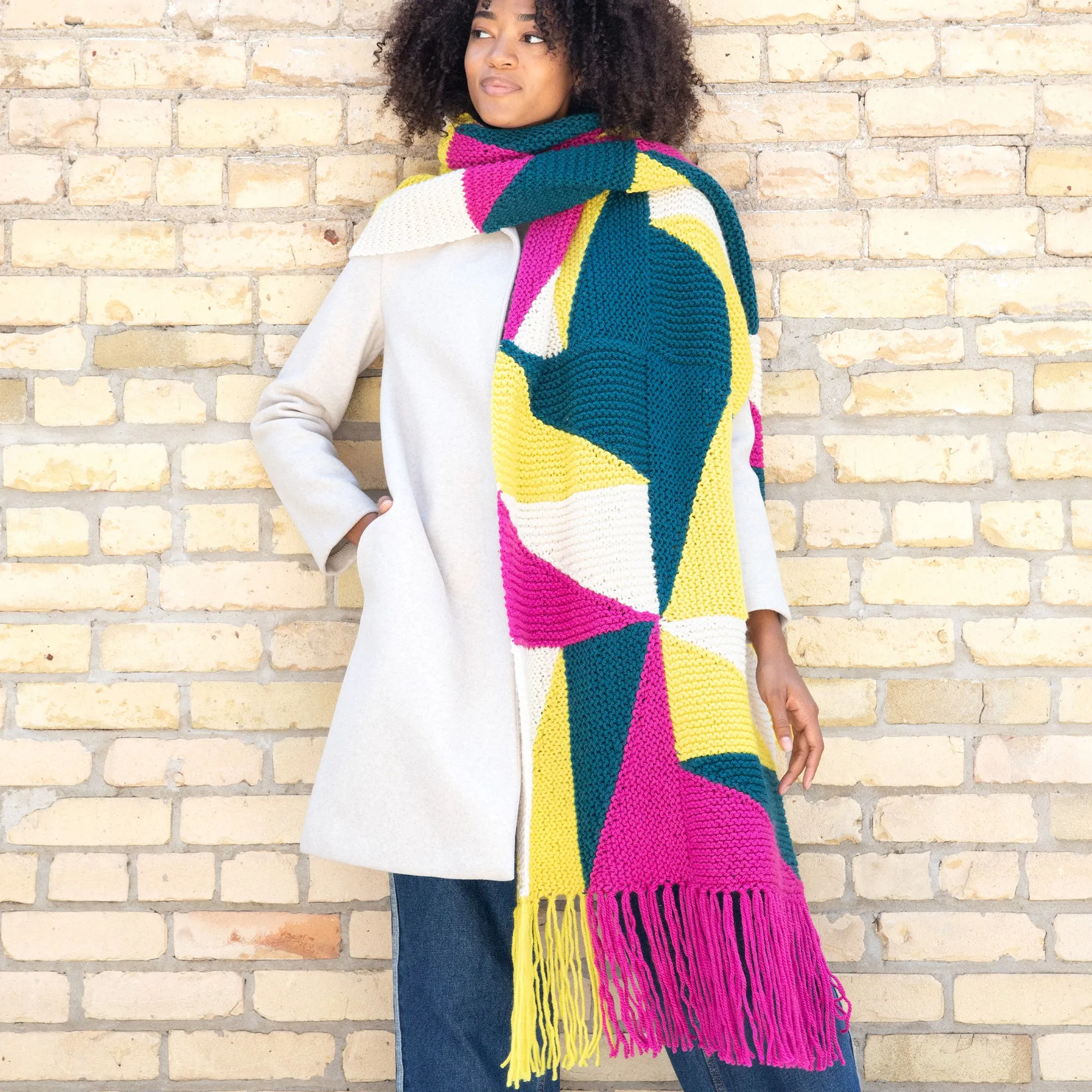 Patons Prism Paradise Knit Blanket Scarf