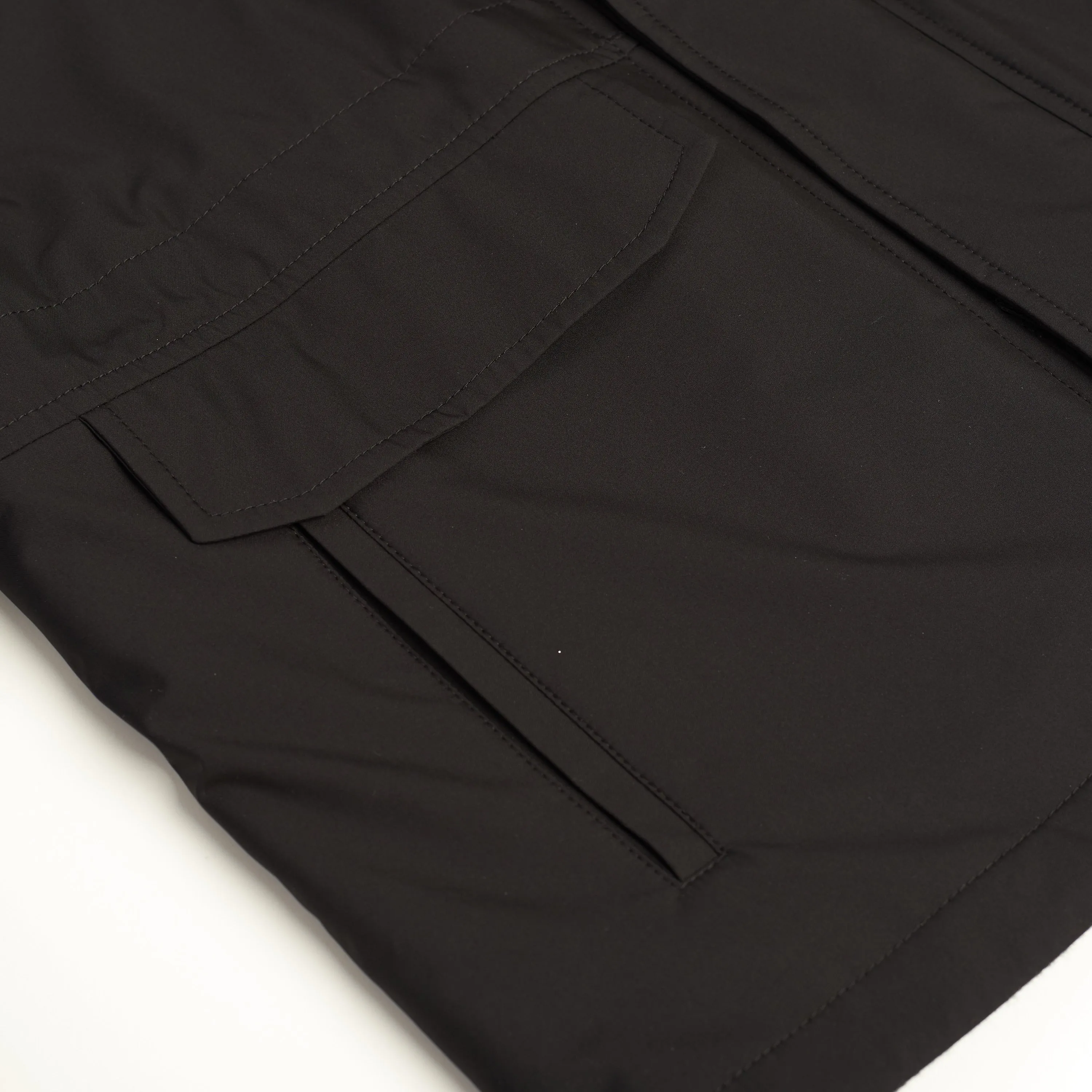 Performa Field Jacket In Black Technical Silk & Cashmere