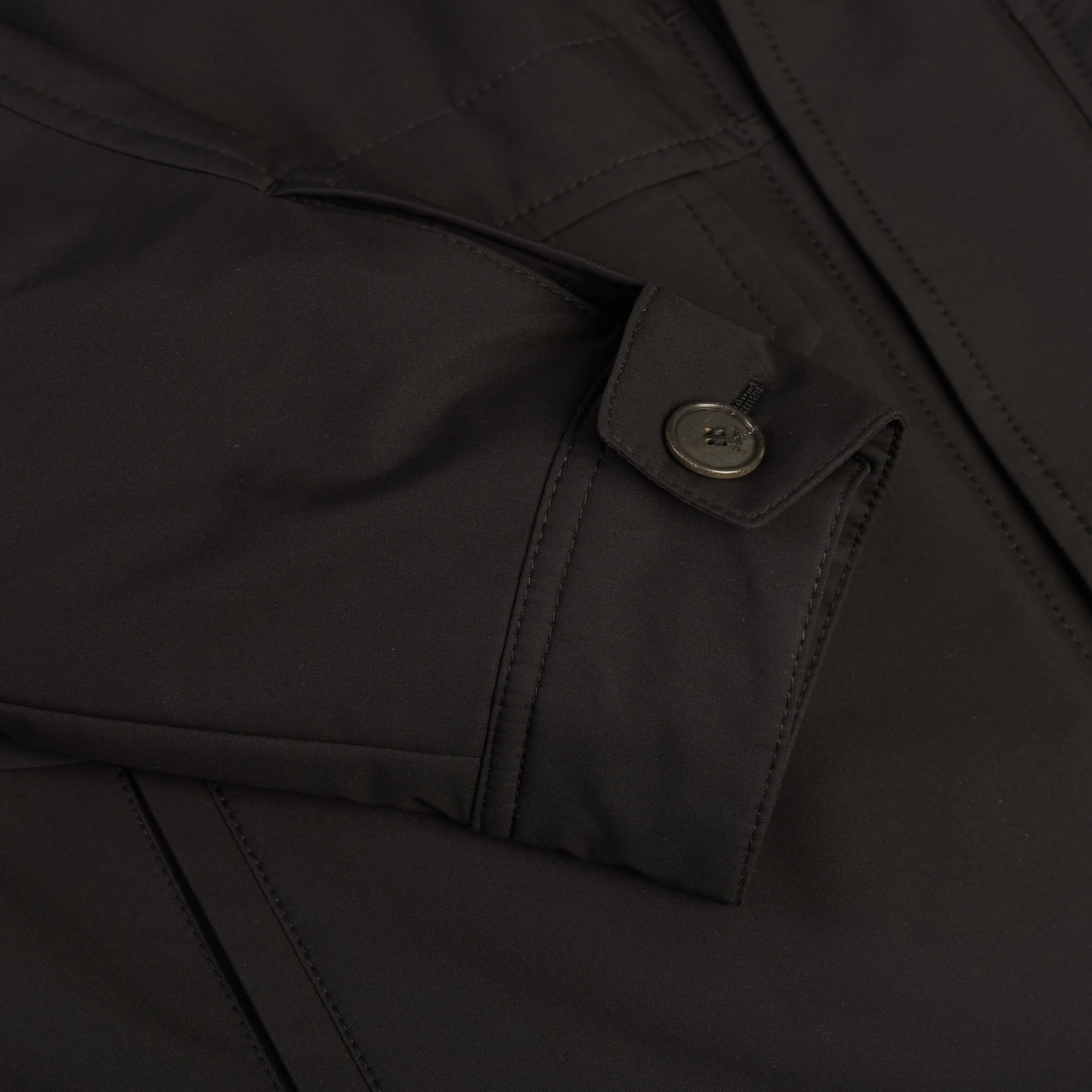 Performa Field Jacket In Black Technical Silk & Cashmere