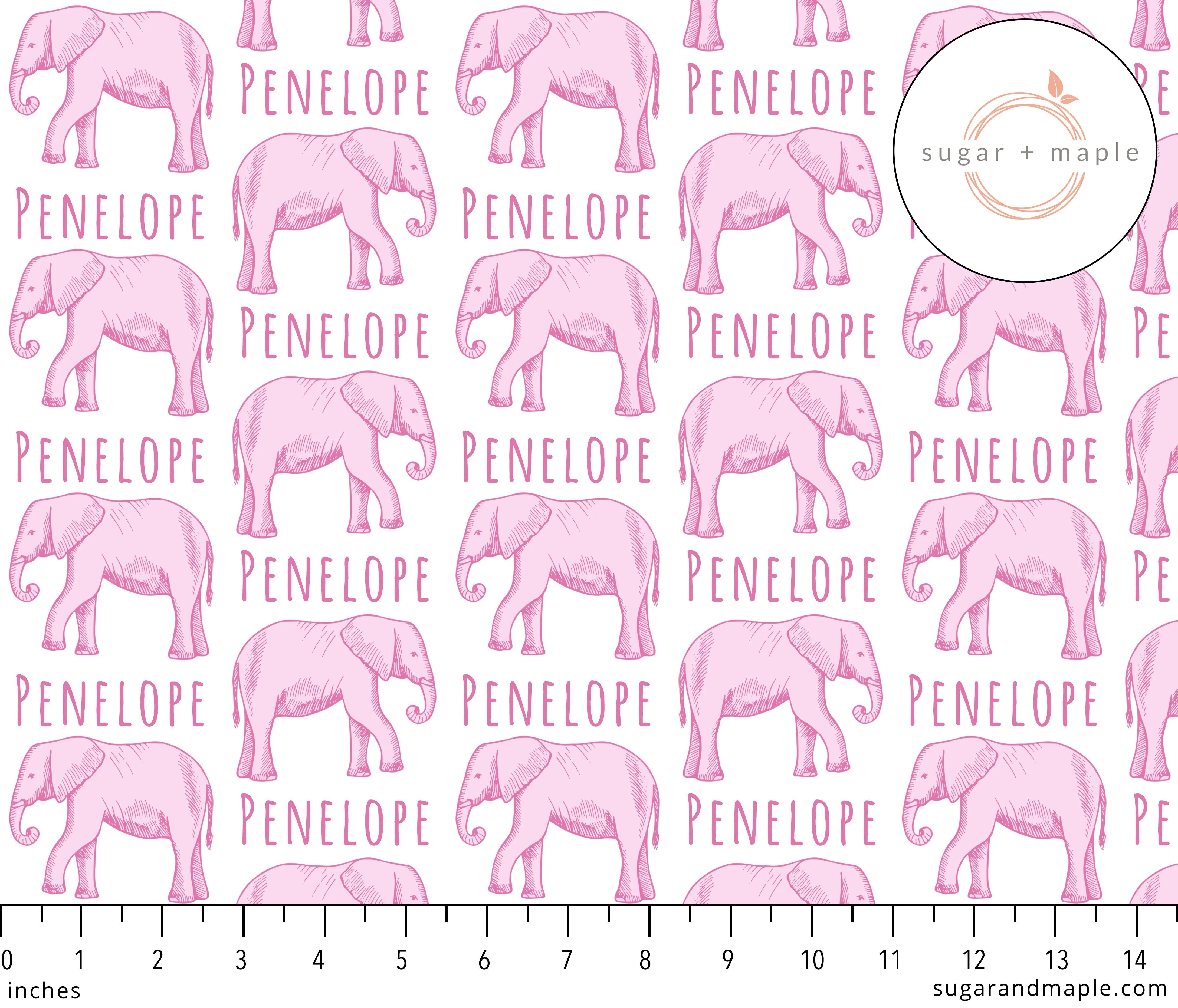 Personalized Large Blanket & Hat Set - Elephant Pink | Sugar   Maple