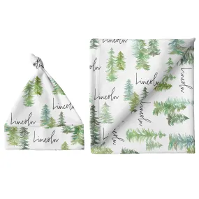 Personalized Large Blanket & Hat Set - Pine Tree | Sugar   Maple