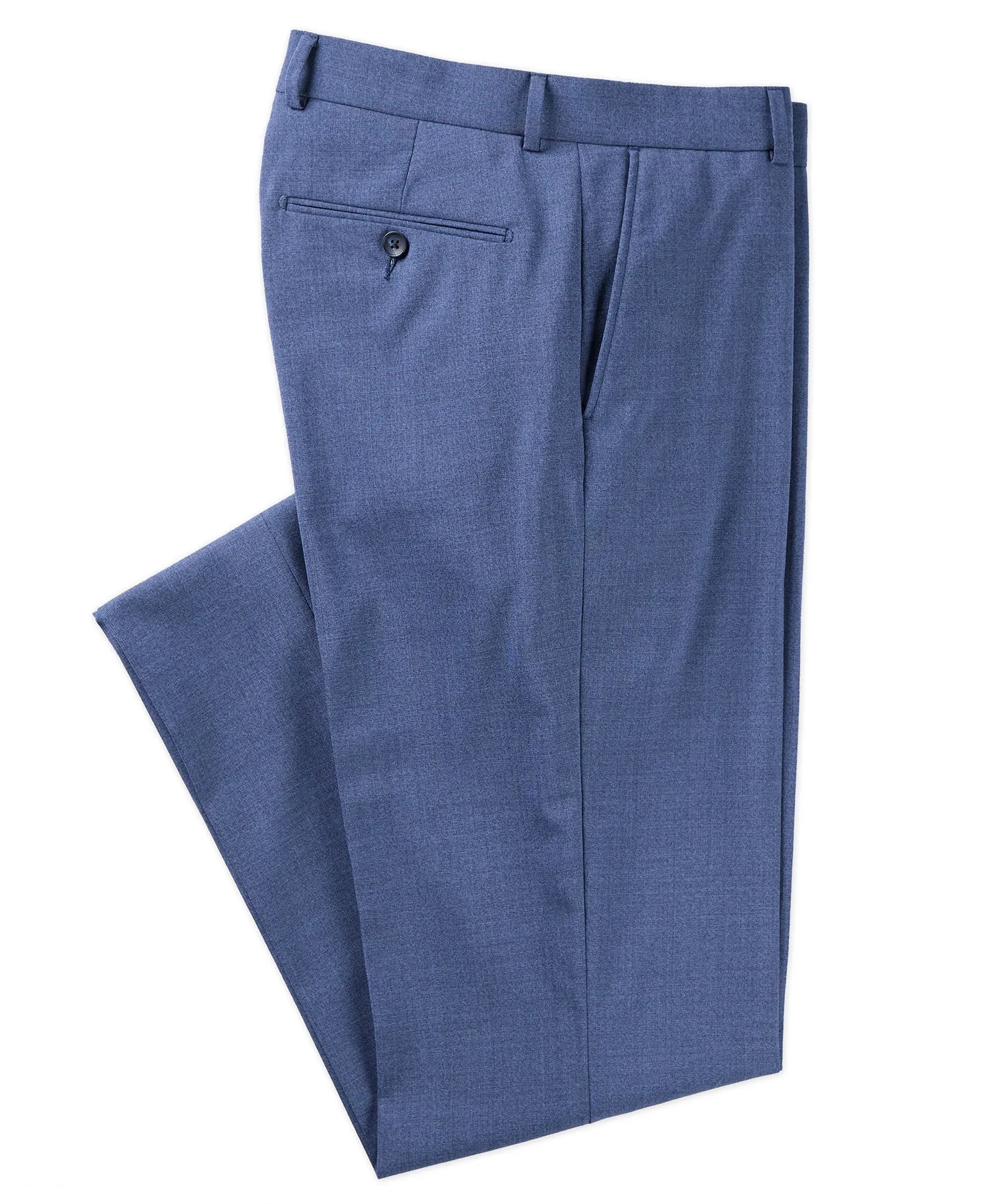 Pima Stretch Twill Flat-Front Trouser