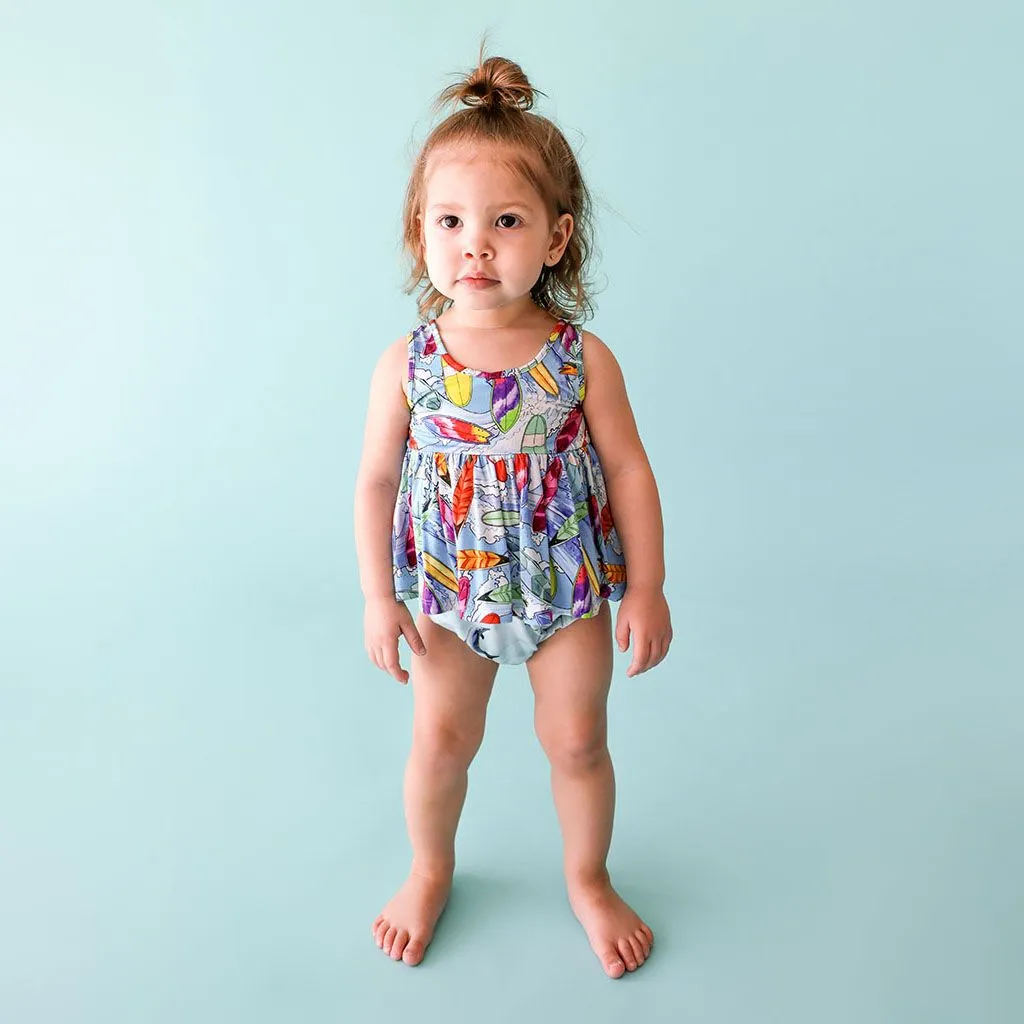 POS Surf Babydoll Tank with Dolphin Print Bloomer