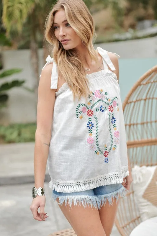 Pretty Little Liar Embroided Tank // 2 COLORS