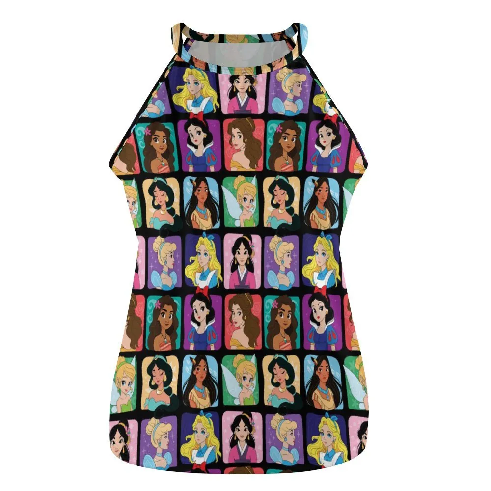 Princess Portraits Women's Round-Neck Vest Tank Top