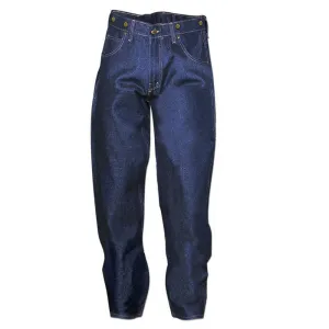 Prison Blues Rigid Work Jeans with Suspender Button