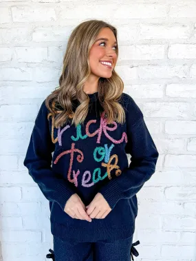 Queen Of Tinsel Trick Or Treat Sweater