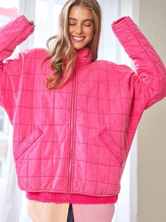 Quilted Luxury Soft and Comfy Zip Shacket