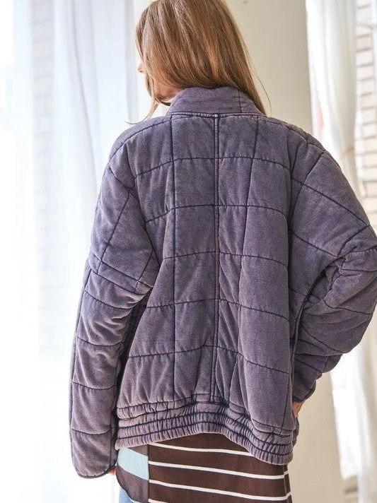 Quilted Luxury Soft and Comfy Zip Shacket