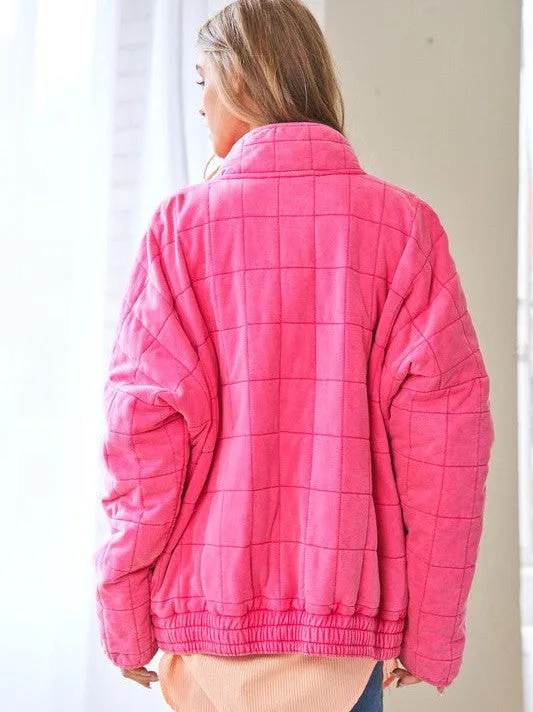 Quilted Luxury Soft and Comfy Zip Shacket